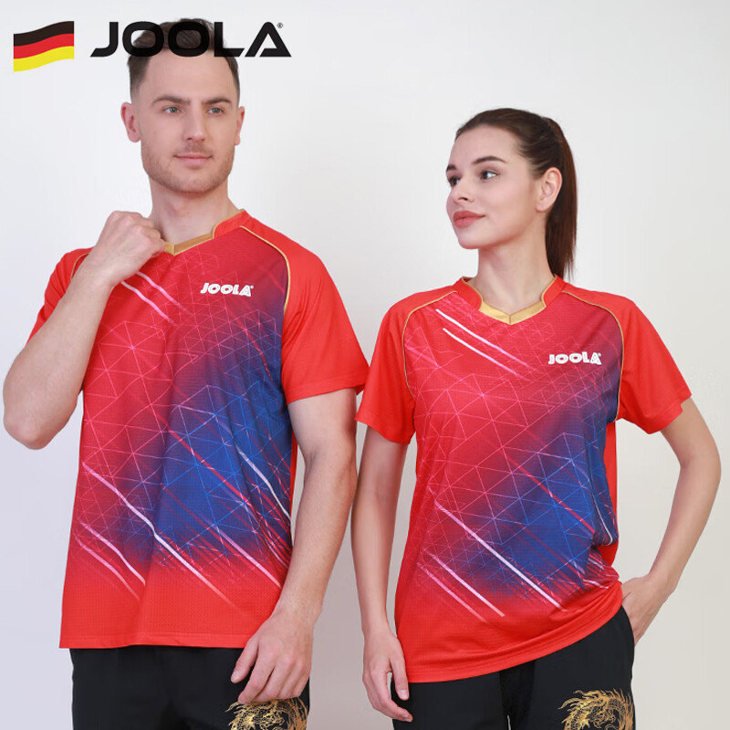 JOOLA Stolný tenisový dres pre mužov a ženy 3203 Farebné pohodlné športové tričko s rýchloschnúcim krátkym rukávom, elastické tričko na pingpong