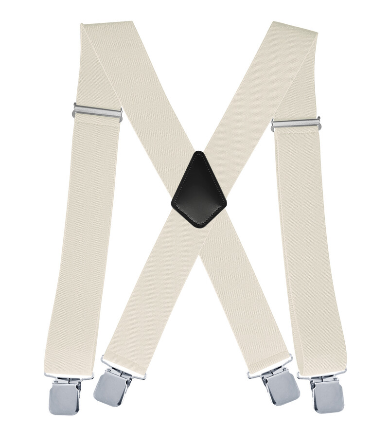Nagy teherbírású, nagy méretű nadrágtartó férfiaknak, kültéri munkavégzéshez, 2 hüvelyk széles X hátul, 4 erős kapcsok, állítható rugalmas nadrágtartó pántok