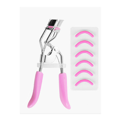 Ψαλιδάκι βλεφαρίδων με μαξιλαράκι σιλικόνης 6 τμχ, φυσικό και μακράς διάρκειας ψαλιδάκι για γυναίκες μακιγιάζ