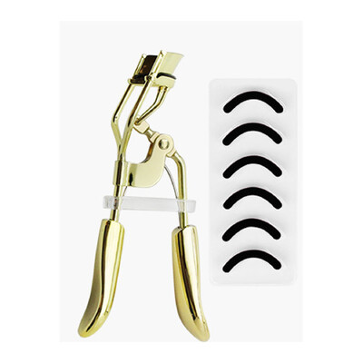 Ψαλιδάκι βλεφαρίδων με μαξιλαράκι σιλικόνης 6 τμχ, φυσικό και μακράς διάρκειας ψαλιδάκι για γυναίκες μακιγιάζ