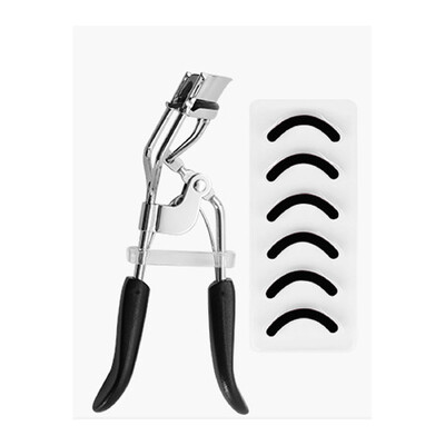 Ψαλιδάκι βλεφαρίδων με μαξιλαράκι σιλικόνης 6 τμχ, φυσικό και μακράς διάρκειας ψαλιδάκι για γυναίκες μακιγιάζ