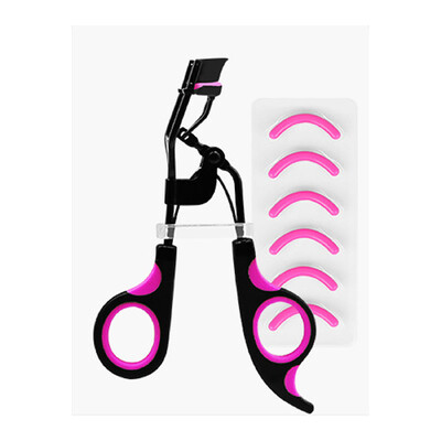 Ψαλιδάκι βλεφαρίδων με μαξιλαράκι σιλικόνης 6 τμχ, φυσικό και μακράς διάρκειας ψαλιδάκι για γυναίκες μακιγιάζ