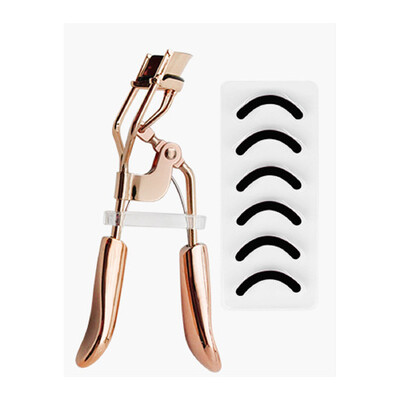 Ψαλιδάκι βλεφαρίδων με μαξιλαράκι σιλικόνης 6 τμχ, φυσικό και μακράς διάρκειας ψαλιδάκι για γυναίκες μακιγιάζ