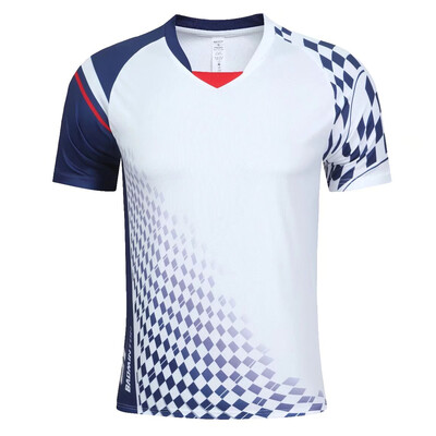 Εκτύπωση κοντά μανίκια Ρούχα πινγκ πονγκ Στολή μπάντμιντον για άνδρες Γυναικείες Παιδικές μπλούζες πόλο Quick Dry καινούργιο σε φανέλα πινγκ πονγκ