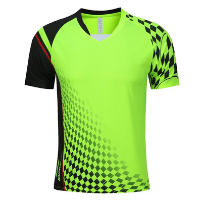 Εκτύπωση κοντά μανίκια Ρούχα πινγκ πονγκ Στολή μπάντμιντον για άνδρες Γυναικείες Παιδικές μπλούζες πόλο Quick Dry καινούργιο σε φανέλα πινγκ πονγκ