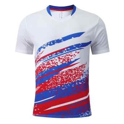 Εκτύπωση κοντά μανίκια Ρούχα πινγκ πονγκ Στολή μπάντμιντον για άνδρες Γυναικείες Παιδικές μπλούζες πόλο Quick Dry καινούργιο σε φανέλα πινγκ πονγκ