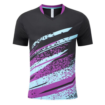 Εκτύπωση κοντά μανίκια Ρούχα πινγκ πονγκ Στολή μπάντμιντον για άνδρες Γυναικείες Παιδικές μπλούζες πόλο Quick Dry καινούργιο σε φανέλα πινγκ πονγκ