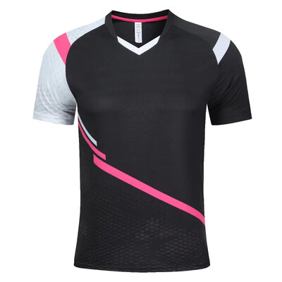 Εκτύπωση κοντά μανίκια Ρούχα πινγκ πονγκ Στολή μπάντμιντον για άνδρες Γυναικείες Παιδικές μπλούζες πόλο Quick Dry καινούργιο σε φανέλα πινγκ πονγκ