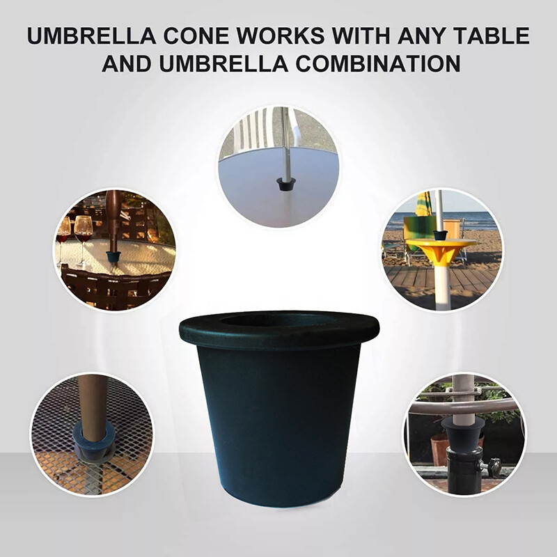 Lietussarga cauruma gredzens Silikona lietussarga konusa ķīlis lietussarga cauruma spraudnis Lietussarga stabilizators zāliena iekšpagalma klājam pludmales dārzam