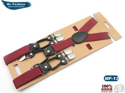 Új nadrágtartó fekete bőr 6 kapcsos merevítő Férfi Vintage felnőtt Suspensorio nadrág pánt Apa/Férj ajándék 2,5*120cm