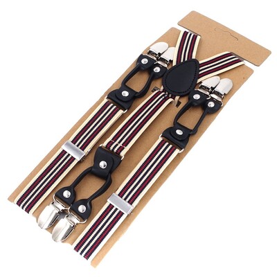 Új nadrágtartó fekete bőr 6 kapcsos merevítő Férfi Vintage felnőtt Suspensorio nadrág pánt Apa/Férj ajándék 2,5*120cm
