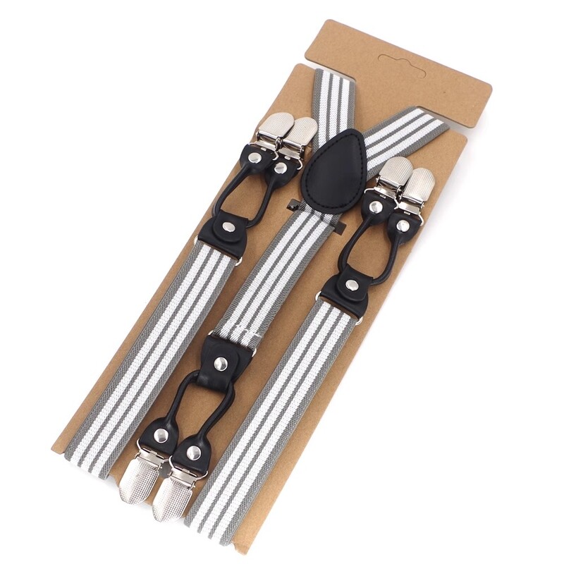 Új nadrágtartó fekete bőr 6 kapcsos merevítő Férfi Vintage felnőtt Suspensorio nadrág pánt Apa/Férj ajándék 2,5*120cm