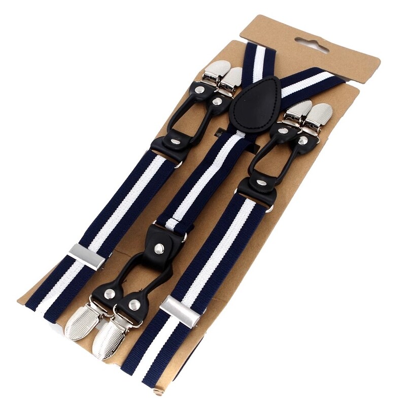 Új nadrágtartó fekete bőr 6 kapcsos merevítő Férfi Vintage felnőtt Suspensorio nadrág pánt Apa/Férj ajándék 2,5*120cm