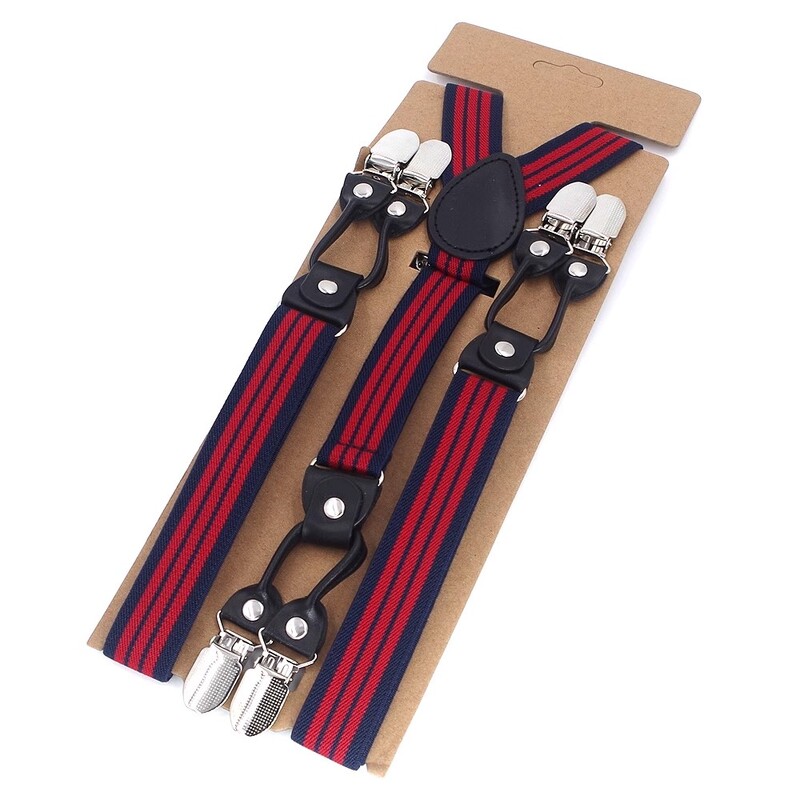 Új nadrágtartó fekete bőr 6 kapcsos merevítő Férfi Vintage felnőtt Suspensorio nadrág pánt Apa/Férj ajándék 2,5*120cm