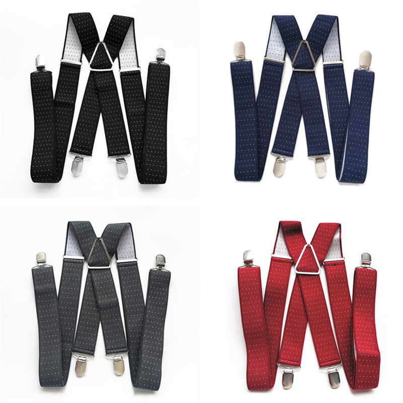 3,5 cm széles, pontnyomott férfi nadrágtartók, kiváló minőségű, 4 kapcsos felfüggesztők, állítható, elasztikus merevítők, nagy méretű női partiruha