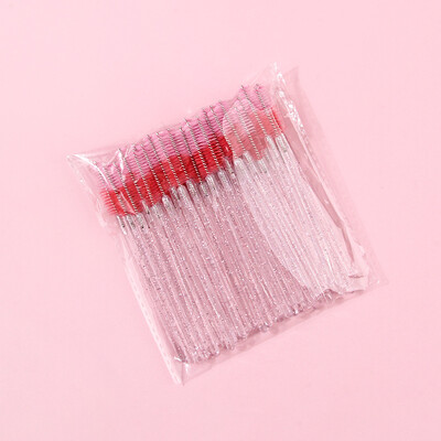 50 τεμ. Χρωματιστή βούρτσα βλεφαρίδων Μάσκαρα για βλεφαρίδες Ράβδος για ψεύτικες βλεφαρίδες Εργαλείο επέκτασης ψεύτικων βλεφαρίδων χτένα για βούρτσα φρυδιών