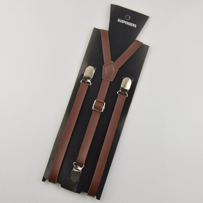 Bretele pentru bretele femei maro și negru de înaltă calitate, lățime de 15 mm, bretele din piele PU bărbați/femei pentru bărbați 115 cm