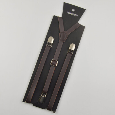 Bretele pentru bretele femei maro și negru de înaltă calitate, lățime de 15 mm, bretele din piele PU bărbați/femei pentru bărbați 115 cm