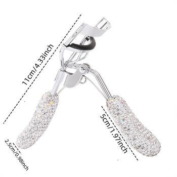 Bling Rhinestone Lashes Curler Shiny Crystal Curling Eye Lashes Clip Cosmetic Beauty Makeup Eyelashes Tool