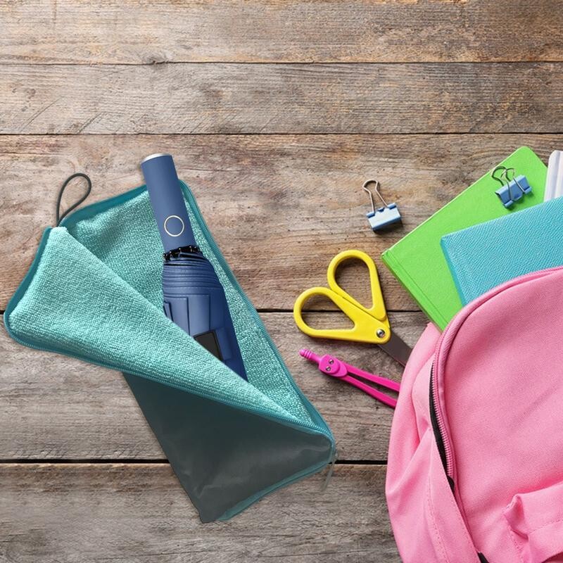 Skėčio krepšys Šenilinis lauko skėčių laikymo krepšys su užtrauktuku, greitai džiūstančiu skėčio dangteliu Super sugeriantis krepšys