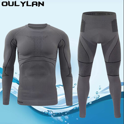 Outdoor Sort Κοστούμι Quick Dry Ski Thermal εσώρουχα για άντρες Ανδρικά ρούχα Thermo Σετ συμπίεσης Θερμικό καλσόν Χειμερινό κολάν