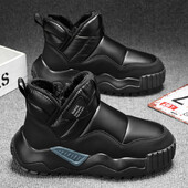 Visoke zimske cipele za grijanje Kvalitetne vodootporne gornje cipele od pliša Neklizajuće pamučne čizme za snijeg Unisex cipele