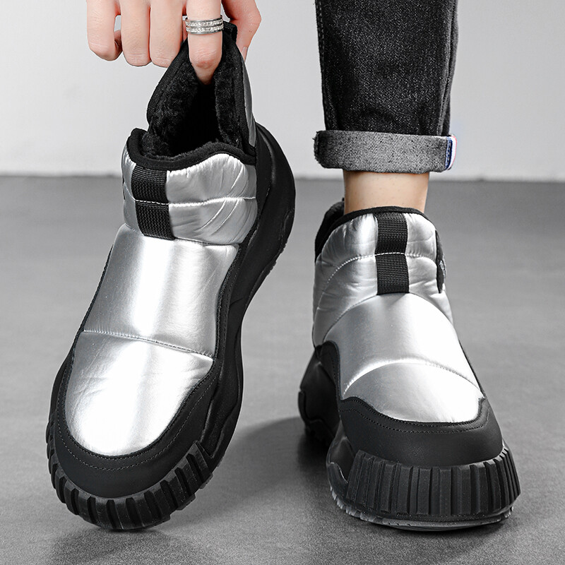 Visoke zimske cipele za grijanje Kvalitetne vodootporne gornje cipele od pliša Neklizajuće pamučne čizme za snijeg Unisex cipele