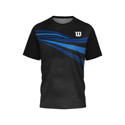 Tricou sport pentru tenis de masă pentru badminton pentru bărbați, alergare în aer liber, fitness, cu mânecă scurtă, topuri supradimensionate, ocazional de vară, tricou cu uscare rapidă.