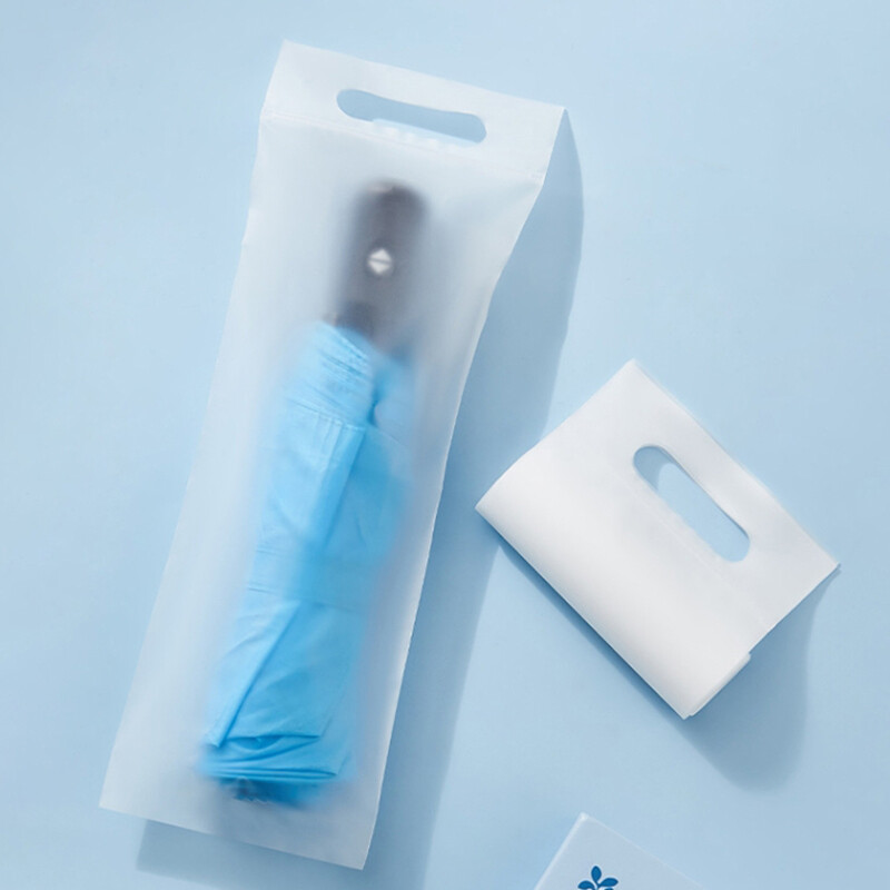 10 * összecsukható esernyőtároló vízálló táska nedves hordtáska, újrafelhasználható esernyőhuzat utazási áttetsző húzózsinór zsebhez