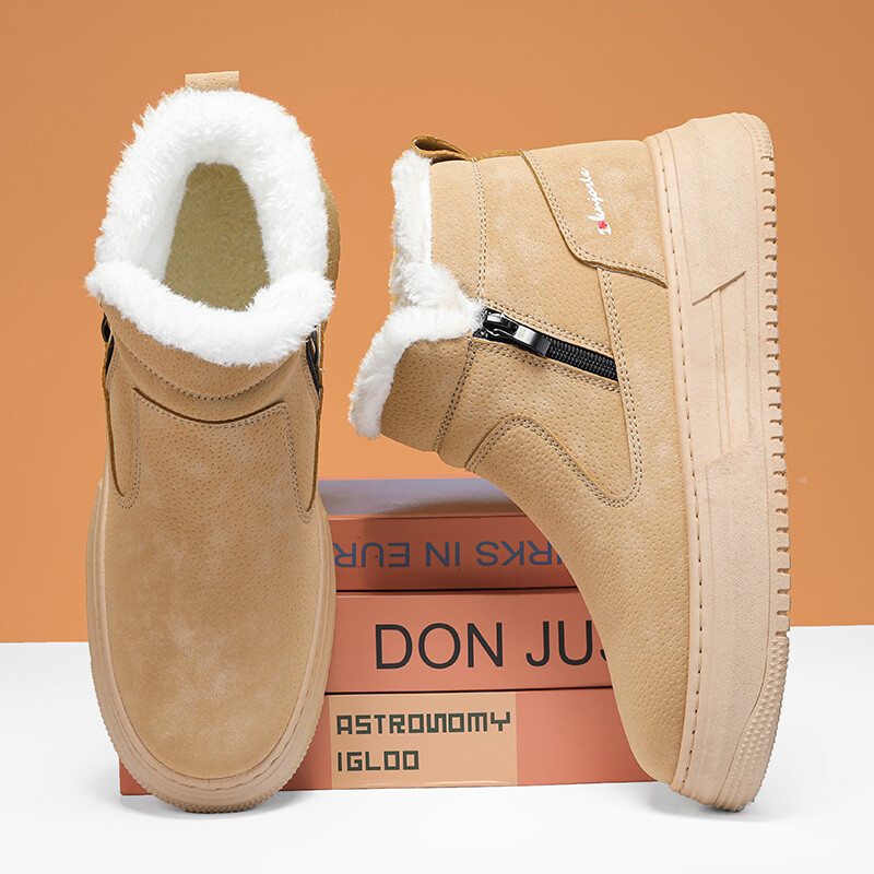 Pantofi de iarnă înalți pentru păstrare la cald Pantofi de pluș, impermeabili, de bună calitate, cizme de zăpadă din bumbac, pantofi unisex