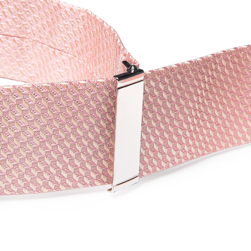 Rózsaszín zöld, tömör, felfüggesztett csokornyakkendő szett négyszögletes zsebbel mandzsettagombokkal, esküvői szalagavató 6 kapcsos, állítható Y-alakú férfi nadrágtartó