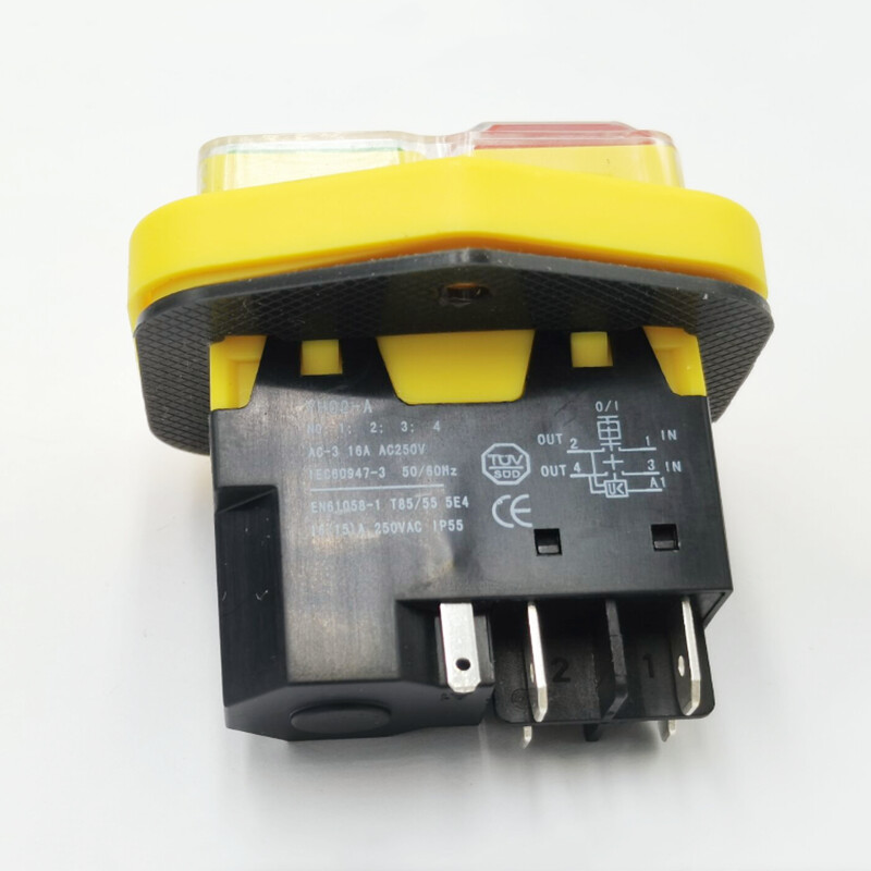 1 tk elektromagnetilise lüliti käivituslüliti veekindel elektritööriista lüliti 16A250V4 kontakti / 5 kontakti võib asendada KJD17B