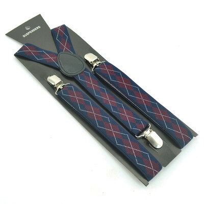 Мъже Жени Унисекс Тиранти с щипки Еластичен тънък тирант 2,5 см широк 3 Модни бродерии Кариран/кариран дизайн Смесени презрамки