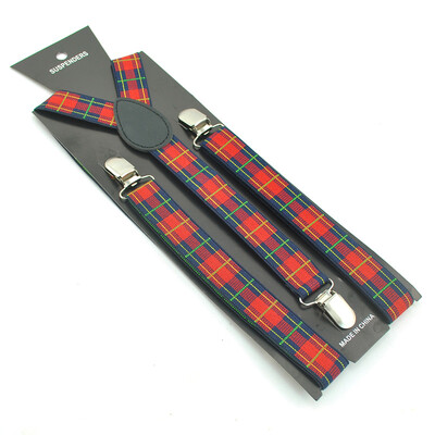 Мъже Жени Унисекс Тиранти с щипки Еластичен тънък тирант 2,5 см широк 3 Модни бродерии Кариран/кариран дизайн Смесени презрамки