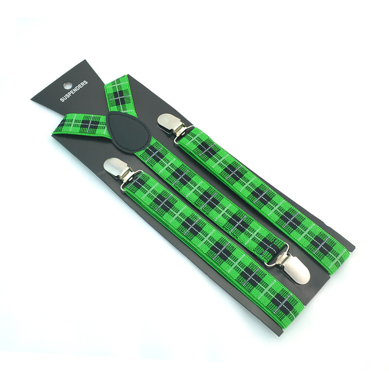 Мъже Жени Унисекс Тиранти с щипки Еластичен тънък тирант 2,5 см широк 3 Модни бродерии Кариран/кариран дизайн Смесени презрамки