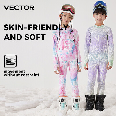 VECTOR Παιδικό Ultra Soft Winter Quick Dry Base Layering Set Microfiber Fleece Thermal εσώρουχα Long Johns Σετ Ρούχα