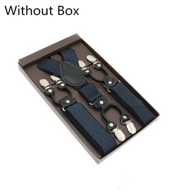 Μαύρο γνήσιο δέρμα 6 κλιπ Ζαρτιέρες Vintage Casual Suspensorio Tirante Παντελόνι λουράκι Bretele Δώρο μπαμπά/συζύγου