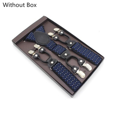 Μαύρο γνήσιο δέρμα 6 κλιπ Ζαρτιέρες Vintage Casual Suspensorio Tirante Παντελόνι λουράκι Bretele Δώρο μπαμπά/συζύγου