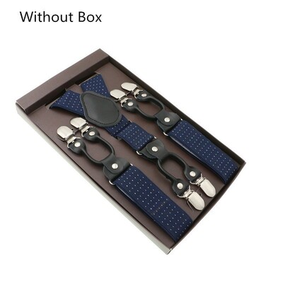 Μαύρο γνήσιο δέρμα 6 κλιπ Ζαρτιέρες Vintage Casual Suspensorio Tirante Παντελόνι λουράκι Bretele Δώρο μπαμπά/συζύγου