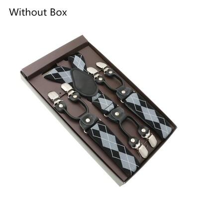 Μαύρο γνήσιο δέρμα 6 κλιπ Ζαρτιέρες Vintage Casual Suspensorio Tirante Παντελόνι λουράκι Bretele Δώρο μπαμπά/συζύγου