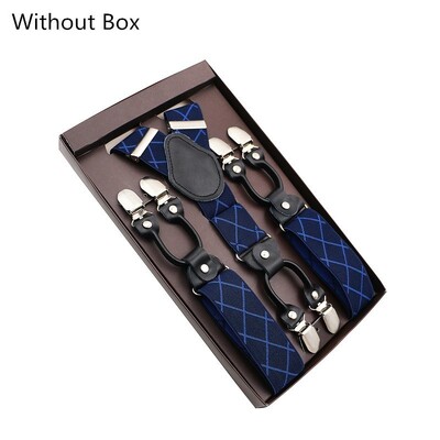 Μαύρο γνήσιο δέρμα 6 κλιπ Ζαρτιέρες Vintage Casual Suspensorio Tirante Παντελόνι λουράκι Bretele Δώρο μπαμπά/συζύγου