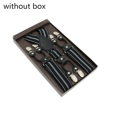 Μαύρο γνήσιο δέρμα 6 κλιπ Ζαρτιέρες Vintage Casual Suspensorio Tirante Παντελόνι λουράκι Bretele Δώρο μπαμπά/συζύγου