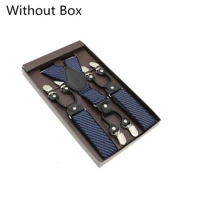 Μαύρο γνήσιο δέρμα 6 κλιπ Ζαρτιέρες Vintage Casual Suspensorio Tirante Παντελόνι λουράκι Bretele Δώρο μπαμπά/συζύγου