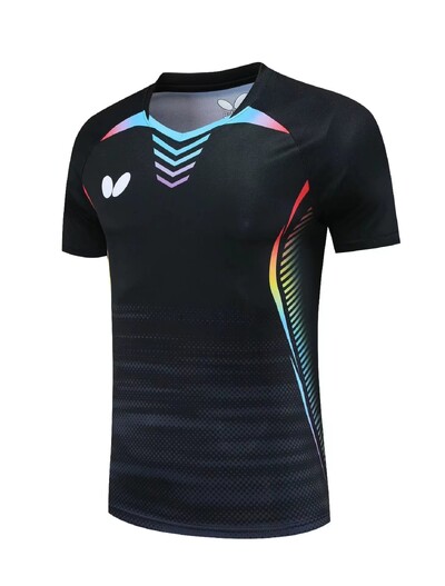 Egyedi férfi és női asztalitenisz póló gyorsan száradó légáteresztő könnyű V-nyakú tollaslabda viselet csapat egyedi LOGO