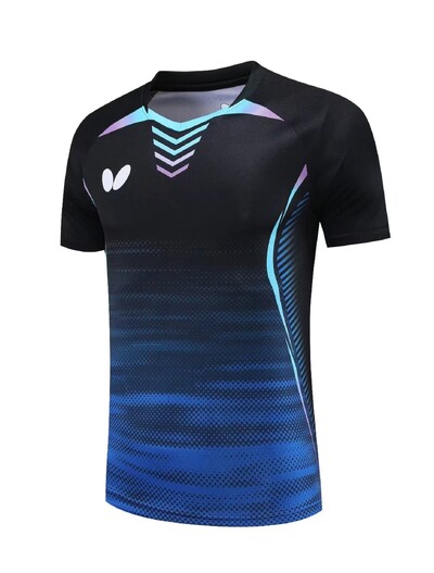 Egyedi férfi és női asztalitenisz póló gyorsan száradó légáteresztő könnyű V-nyakú tollaslabda viselet csapat egyedi LOGO