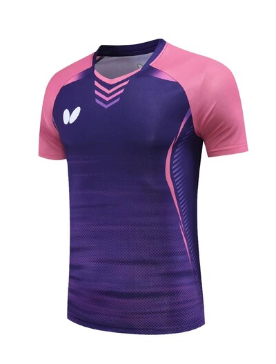 Egyedi férfi és női asztalitenisz póló gyorsan száradó légáteresztő könnyű V-nyakú tollaslabda viselet csapat egyedi LOGO