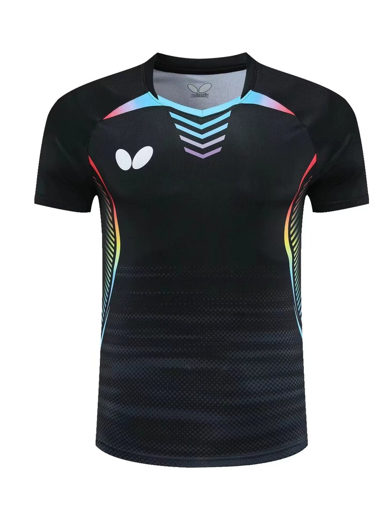 Egyedi férfi és női asztalitenisz póló gyorsan száradó légáteresztő könnyű V-nyakú tollaslabda viselet csapat egyedi LOGO