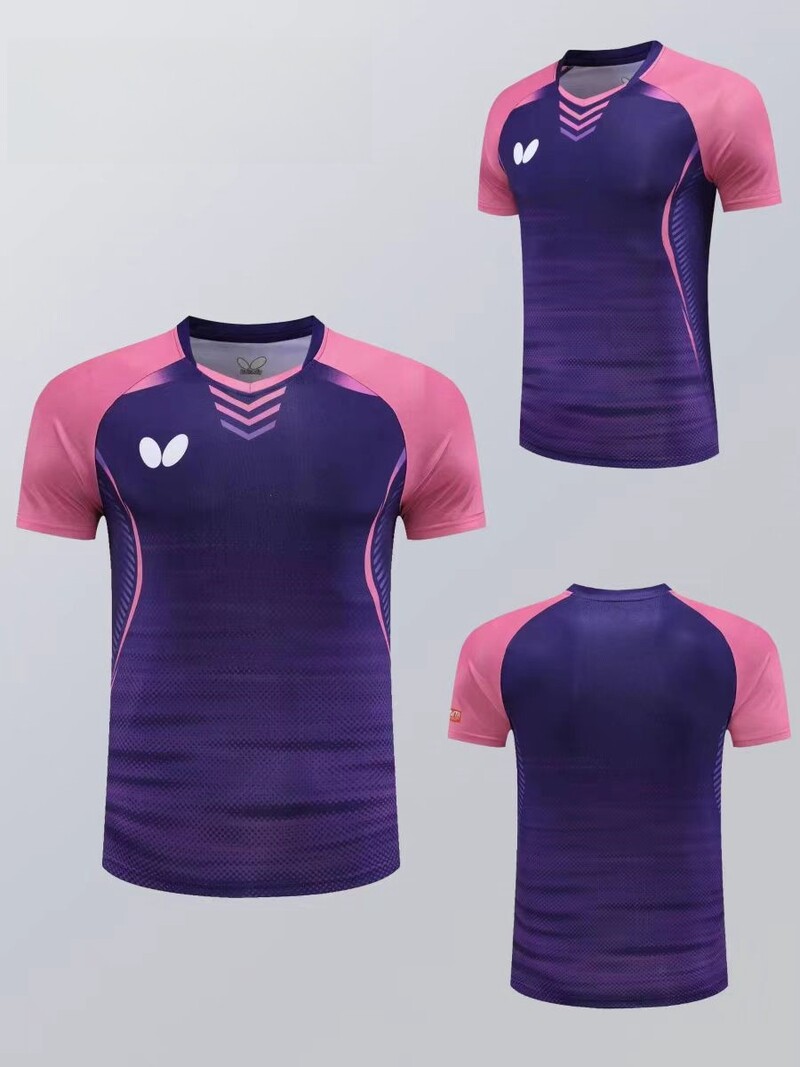 Egyedi férfi és női asztalitenisz póló gyorsan száradó légáteresztő könnyű V-nyakú tollaslabda viselet csapat egyedi LOGO