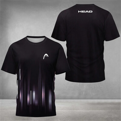 Ανδρικό μπλουζάκι γρήγορου στεγνώματος, μπλουζάκι προπόνησης τένις υψηλής ποιότητας που απορροφά νερό, 3D εκτυπωμένα ρούχα για καλοκαιρινά φαρδιά κοντά μανίκια