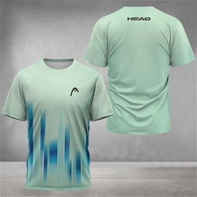 Ανδρικό μπλουζάκι γρήγορου στεγνώματος, μπλουζάκι προπόνησης τένις υψηλής ποιότητας που απορροφά νερό, 3D εκτυπωμένα ρούχα για καλοκαιρινά φαρδιά κοντά μανίκια
